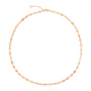 Unbranded 65300-16.25 14k Rose Gold Necklace With Polished Circles Siz