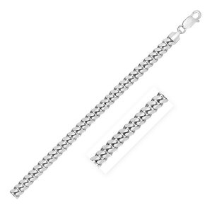 Unbranded 47648-24 Sterling Silver Rhodium Plated Miami Cuban Chain 6.