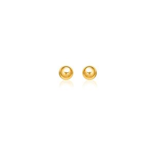 Unbranded 94908 10k Yellow Gold Round Stud Earrings (6.0 Mm)