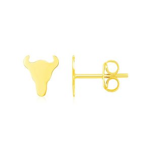 Unbranded 80536 14k Yellow Gold Longhorn Earrings