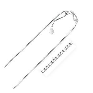 Unbranded 47468-22 Sterling Silver 1.4mm Adjustable Box Chain Size: 22