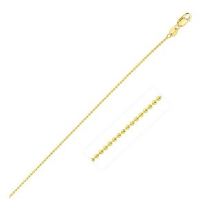 Unbranded 63364-16 14k Yellow Gold Bead Chain 1.0mm Size: 16''