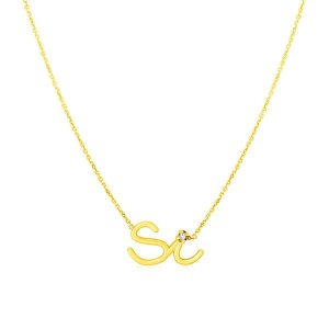 Unbranded 79432-18 14k Yellow Gold Si Necklace With Diamond Size: 18''