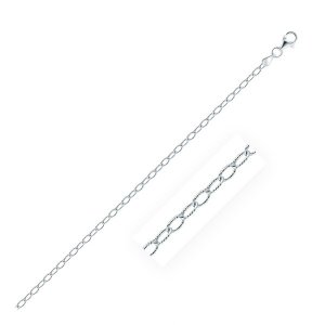 Unbranded 40453-20 Rhodium Plated 2.5mm Sterling Silver Rolo Style Cha