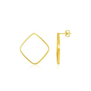 Unbranded 68343 14k Yellow Gold Polished Open Square Post Earrings