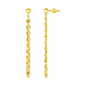 Unbranded 08039 14k Yellow Gold Polished Drop Earrings