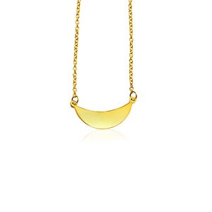 Unbranded 94959-18 14k Yellow Gold 18 Inch Necklace With Polished Arc 