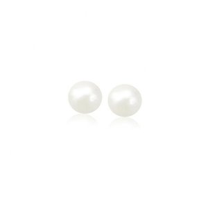 Unbranded 91756 14k Yellow Gold Freshwater Cultured White Pearl Stud E