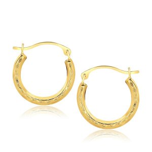 Unbranded 58474 10k Yellow Gold Fancy Hoop Earrings