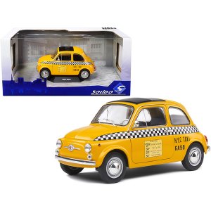 Solido S1801407 1965 Fiat 500 L Nyc Taxi New York City Yellow 118 Diec