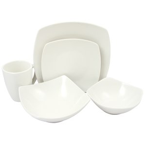 Gibson 118327.30 Home Zen Buffetware 30-piece Dinnerware Set, White