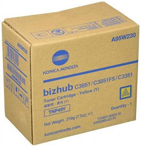 Original Konica A95W230 Tnp-49y Yellow Toner Cartridge For Use In Bizh