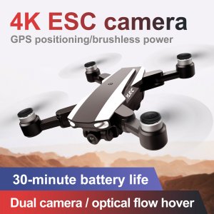 Heyybit S105-Black New 6k Hd Dual Camera Gps 5g Wifi Fpv Brushless Mot