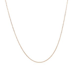 Unbranded 46104-18 14k Rose Gold Diamond Cut Cable Link Chain 0.7mm Si