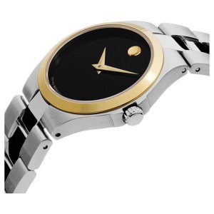 Brav 0606560 Movado  Women's 'museum' Black Dial Stainless Steel Two T