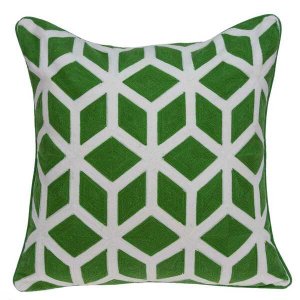 Homeroots.co 334134 20 X 7 X 20 Transitional Green And White Pillow Co