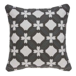 Homeroots.co 334302 20 X 7 X 20 Transitional Gray And White Pillow Cov