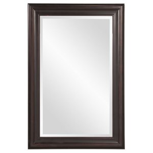 Homeroots.co 383729 Rectangle Oil Rubbed Bronze Finish Mirror With Woo