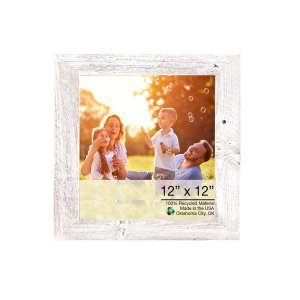 Homeroots.co 380290 15x15 Rustic White Washed Picture Frame With Plexi