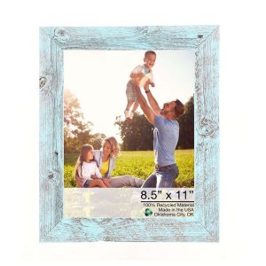 Homeroots.co 380307 12x14 Rustic Blue Picture Frame