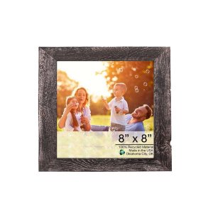 Homeroots.co 380320 11x11 Rustic Smoky Black Picture Frame