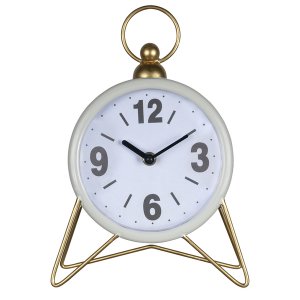 Homeroots.co 380832 Gray Golden Triangle Desk Clock