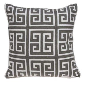 Homeroots.co 334303 20 X 7 X 20 Ellegant Gray And White Pillow Cover W