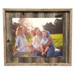 Homeroots.co 380286 16x19 Weathered Grey Picture Frame With Plexiglass