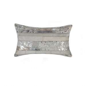 Homeroots.co 332293 12 X 20 X 5 Grey  Silver - Pillow