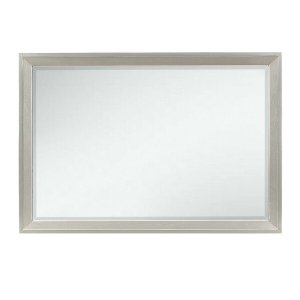 Homeroots.co 384048 Modern Champagne Mirror With Rectangular Wood Trim