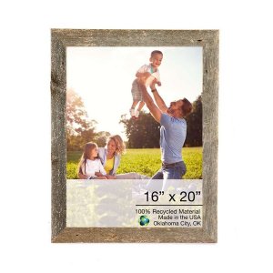 Homeroots.co 380280 19x23 Natural Weathered Grey Picture Frame