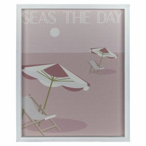 Homeroots.co 380859 Seas The Day White Framed Wall Art