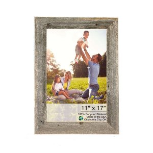 Homeroots.co 380288 15x21 Natural Weathered Grey Picture Frame