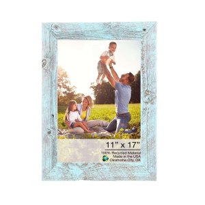 Homeroots.co 380287 15x21 Rustic Blue Picture Frame