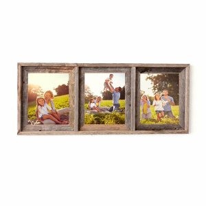 Homeroots.co 380291 14x34 Rustic Weathered Grey Picture Frame With Ple