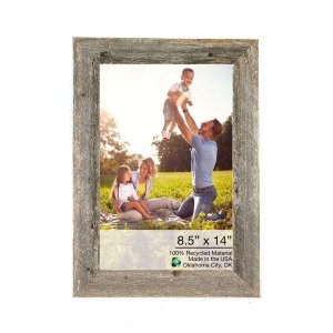 Homeroots.co 380304 12x17 Natural Weathered Grey Picture Frame With Pl