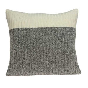 Homeroots.co 333908 Square Gray And White Sweater Weather Pillow Cover