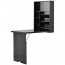 Homeroots.co 383736 Sleek Black Finish Folding Murphey Style Desk With