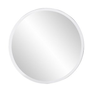 Homeroots.co 383722 28 X 28 Minimalist Round Mirror With Beveled Edge