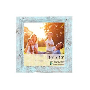 Homeroots.co 380313 12x13 Rustic Blue Picture Frame