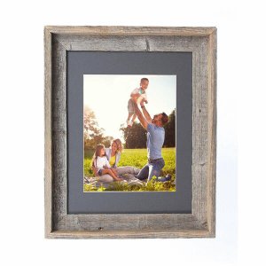 Homeroots.co 380294 14x18 Rustic Cinder Picture Frame With Plexiglass 