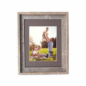 Homeroots.co 380272 20x23 Natural Weathered Grey Picture Frame With Pl