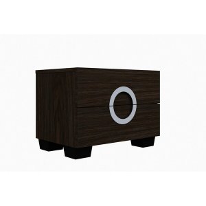 Homeroots.co 329652 18 Refined Wenge High Gloss Nightstand