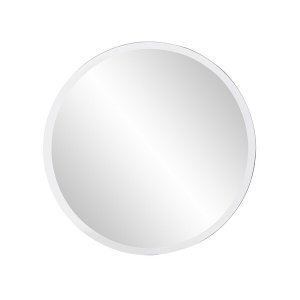 Homeroots.co 383717 12 X 12 Minimalist Round Mirror With Beveled Edge