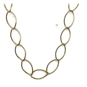 Alkeme P110 14k White Gold 18 Inch Chain And Gold Bead Necklace