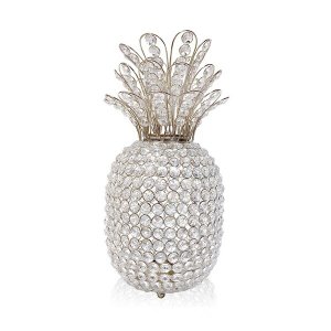 Homeroots.co 383780 Silver Pineapple Shaped Medium Sculpture On Faux C