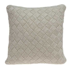 Homeroots.co 333905 Square Textured Beige Accent Pillow Cover