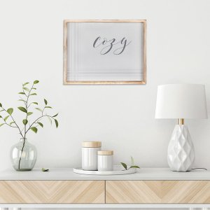 Homeroots.co 380854 Neutral Tones Cozy Natural Wood Framed Wall Art