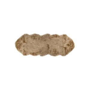 Homeroots.co 332264 24 X 72 X 1.5 Tan, Faux Sheepskin - Rug