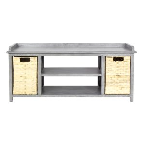 Homeroots.co 328702 Modern Farmhouse Storage Bench Or Tv Stand